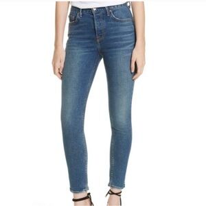 GRLFRND Yasmin Mid-rise Slim Straight Leg Jeans in Joan Jett